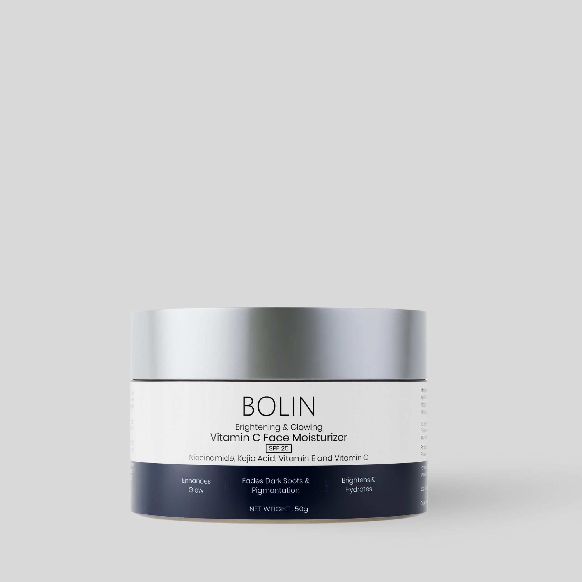 BOLIN brand Vitamin C Face Moisturizer with Niacinamide, Kojic Acid, and Vitamin E 