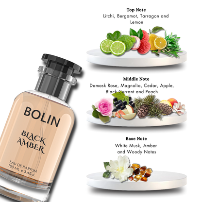 Bolin Black Amber perfume bottle | unisex fragrance