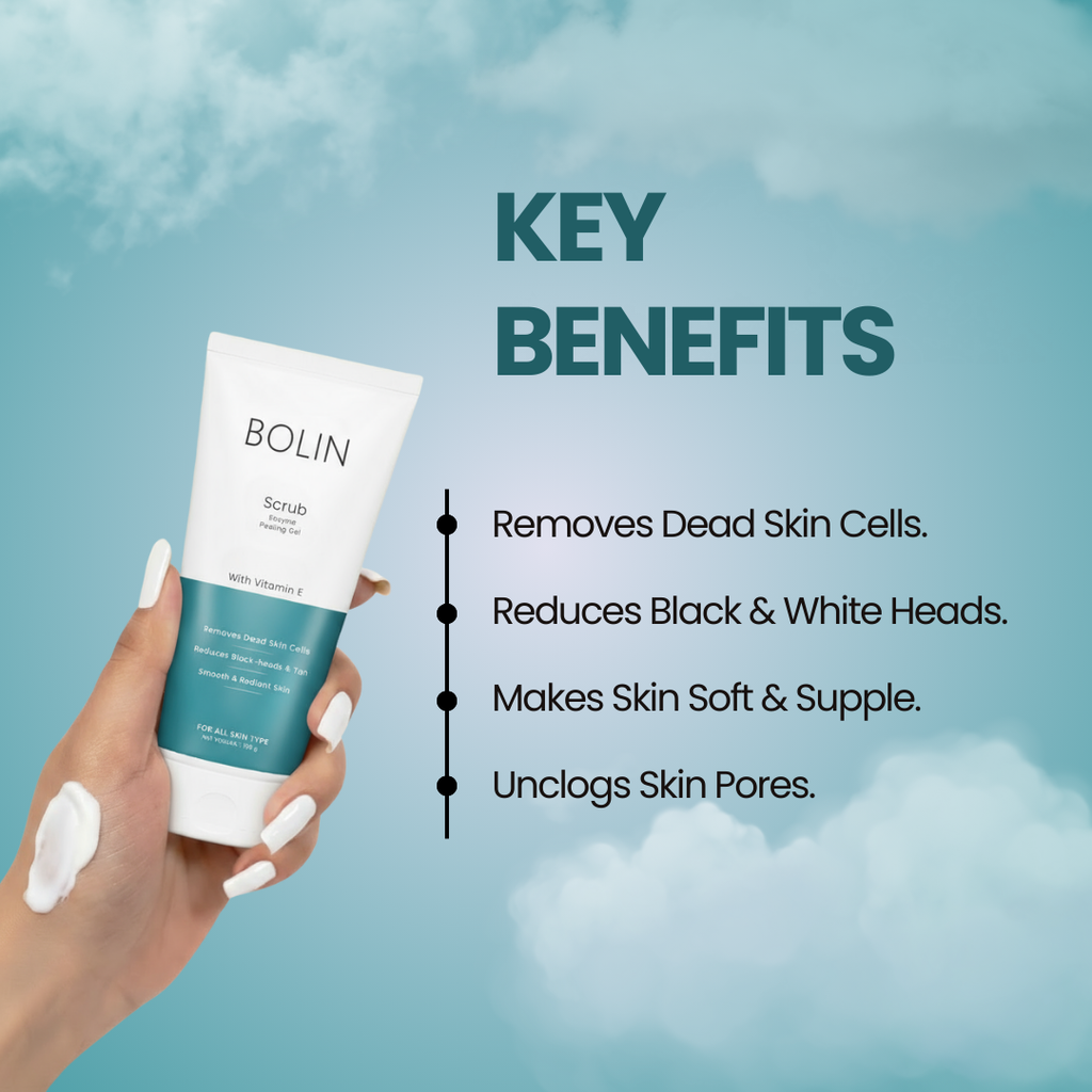 Face Scrub (Enzyme Peeling Gel) with Vitamin E, Papaya & Pineapple Extracts