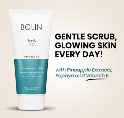 Face Scrub (Enzyme Peeling Gel) with Vitamin E, Papaya & Pineapple Extracts