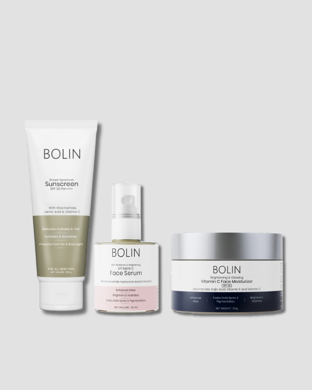 Combo Set (Sunscreen | Serum | Moisturizer)