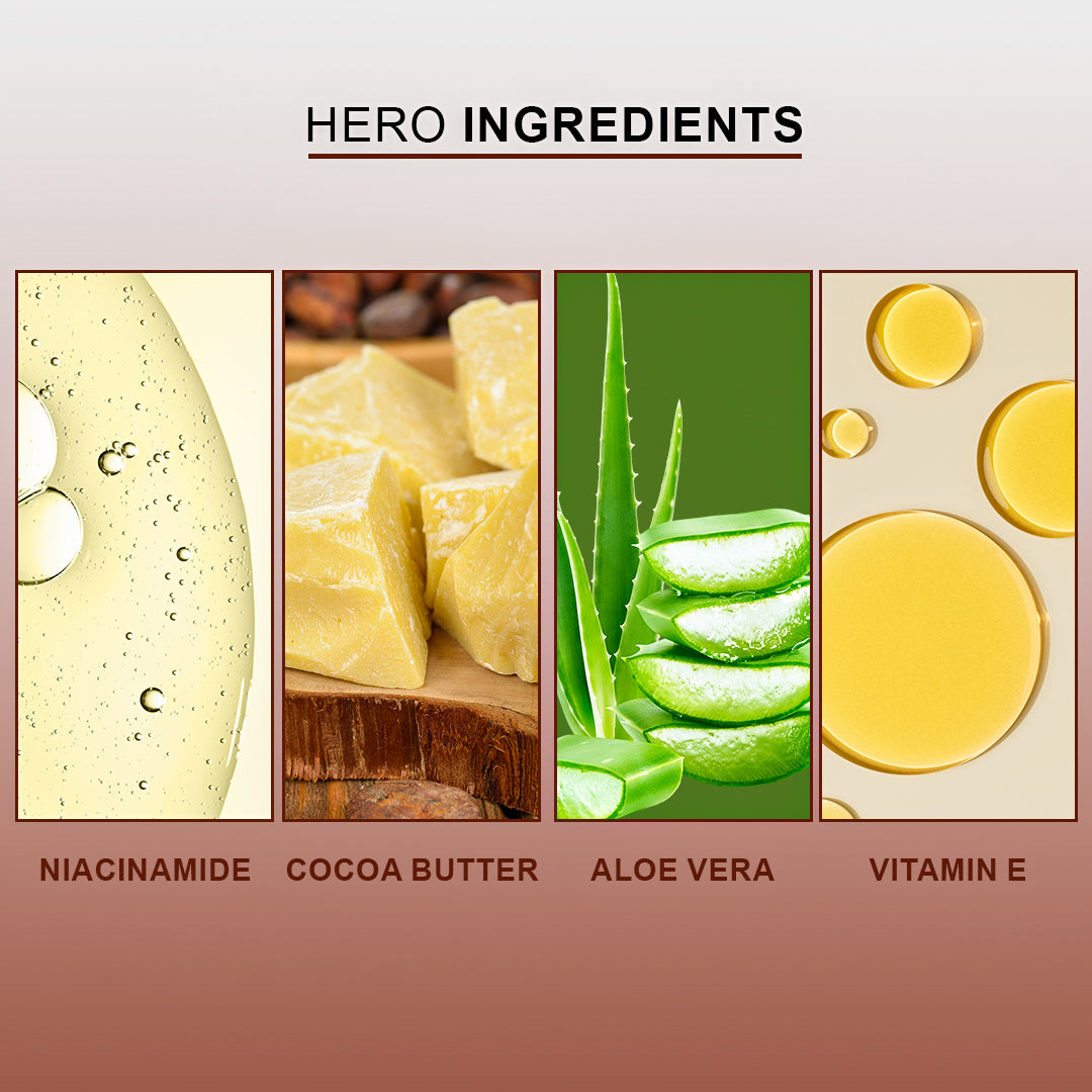 Cocoa & Vanilla Butter Body Lotion with SPF 25 (Deep Hydration + Soft & Glowing and UV Protection)