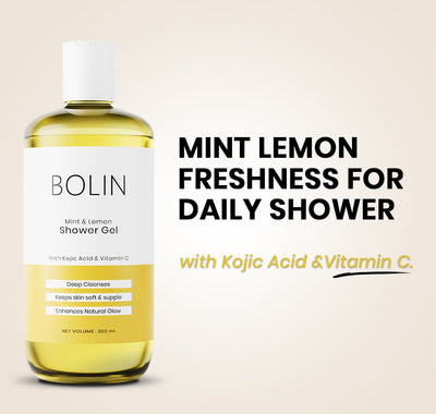 Mint & Lemon Shower Gel with Kojic Acid & Vitamin C
