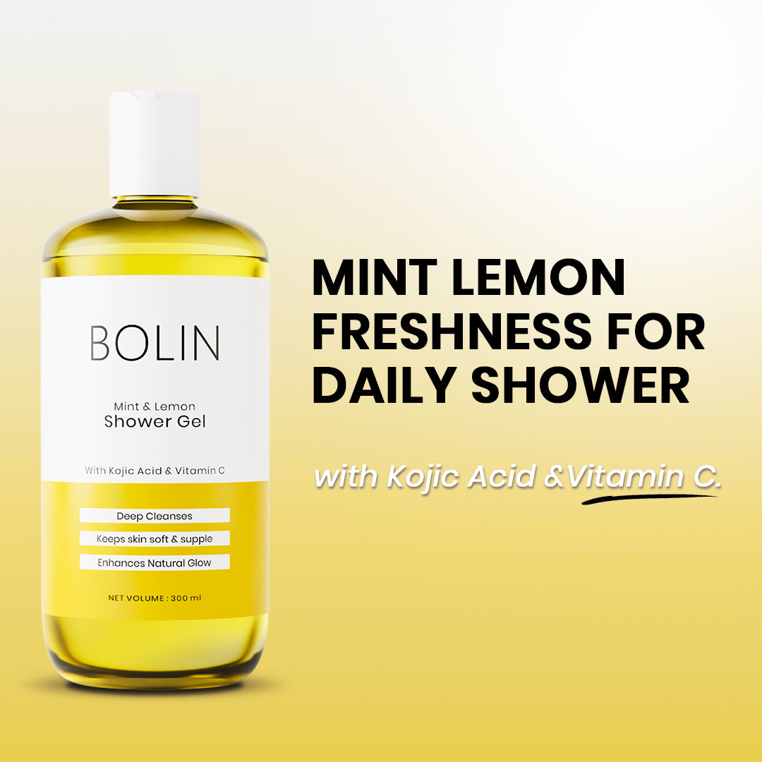 Mint &amp; Lemon Shower Gel with Kojic Acid &amp; Vitamin C