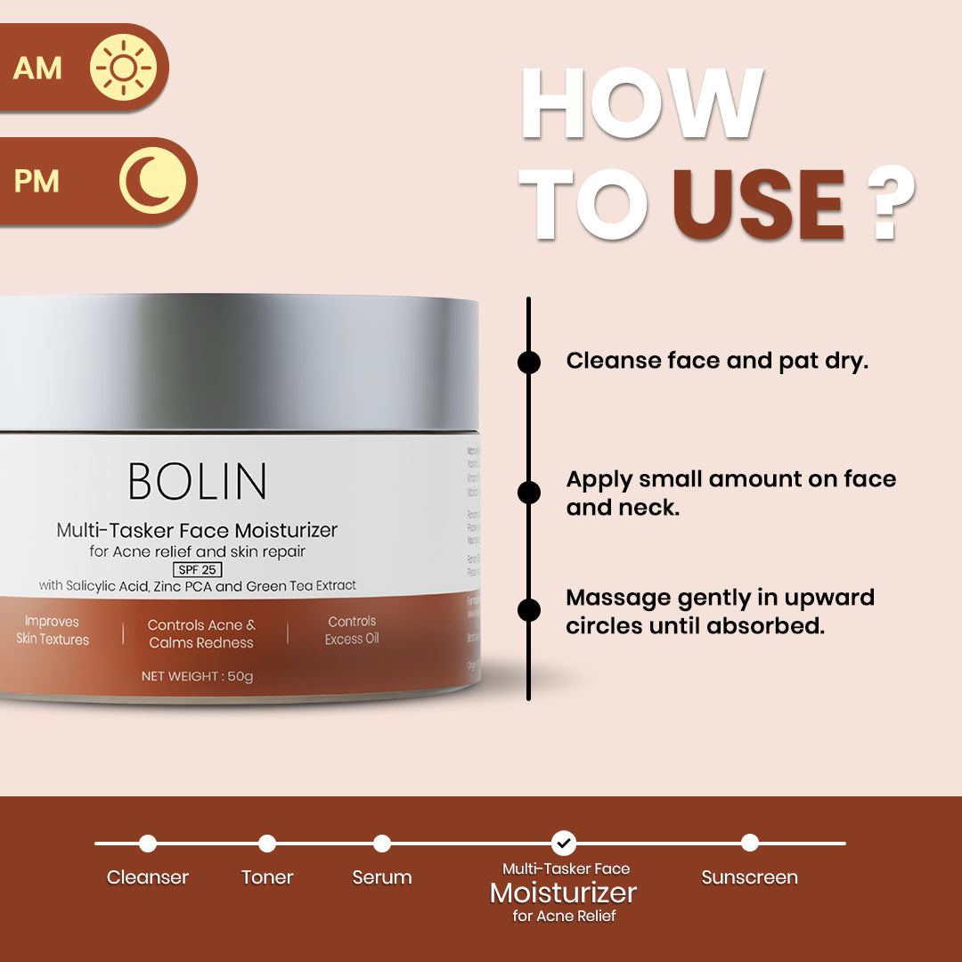 Multi-Tasker Moisturizer with Salicylic Acid, Zinc PCA, Green Tea Extact