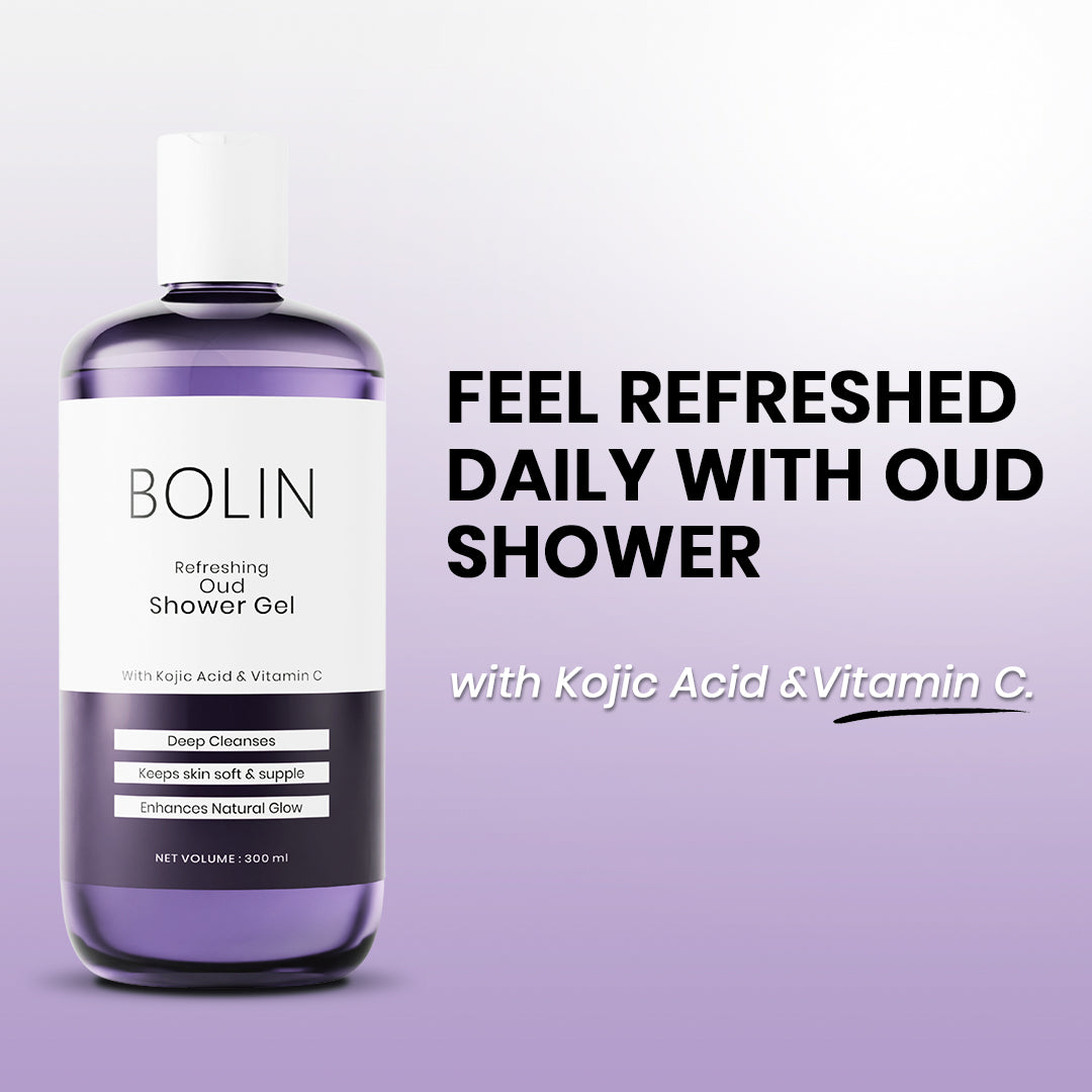 Refreshing Oud Shower Gel with Kojic Acid &amp; Vitamin C