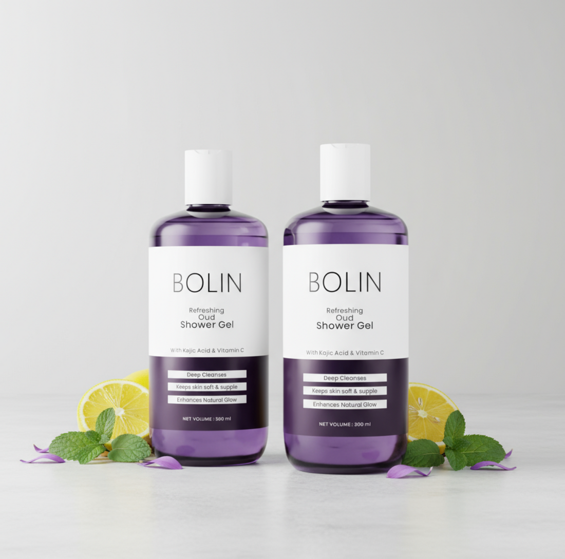 Refreshing Oud Shower Gel with Kojic Acid &amp; Vitamin C - Pack of 2