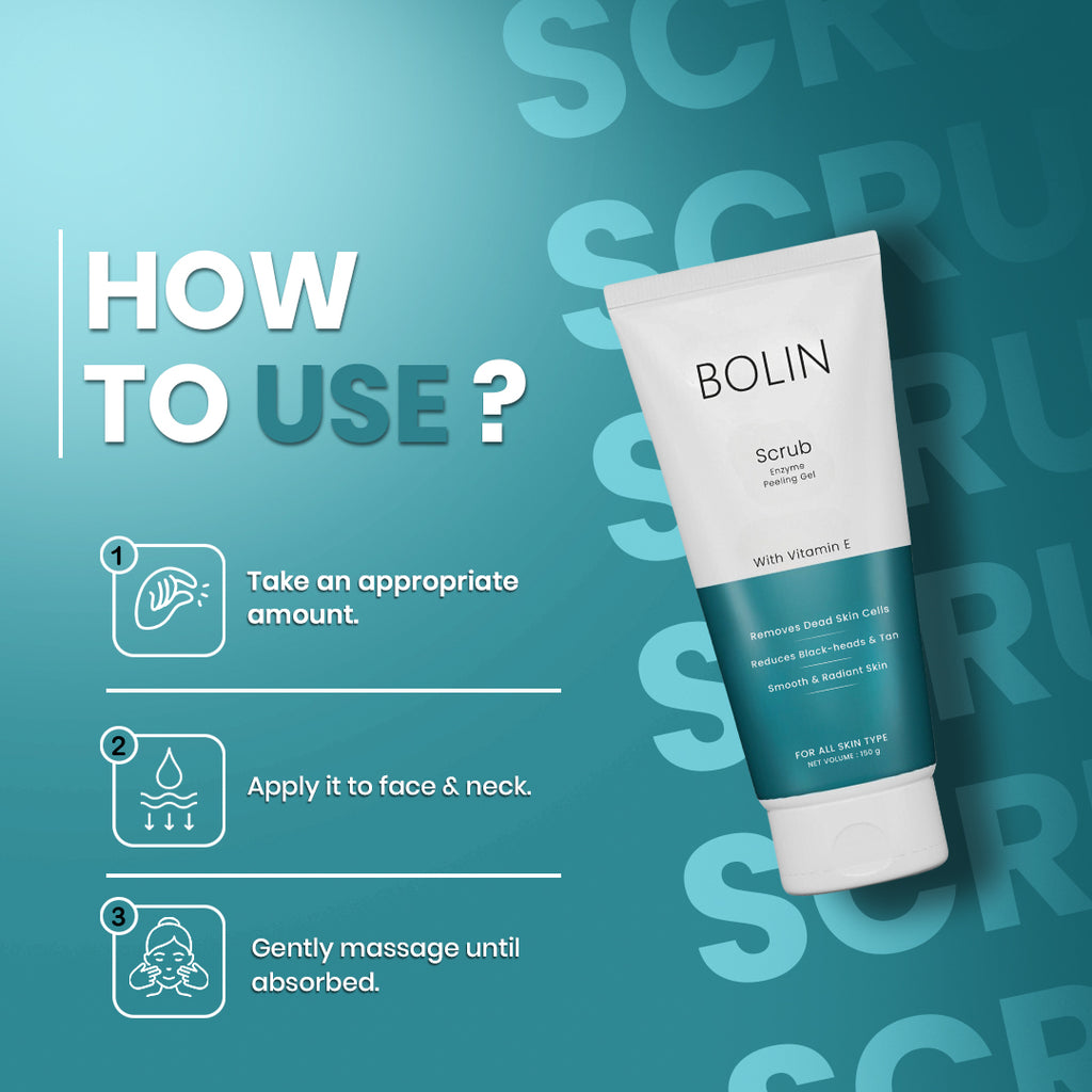 Face Scrub (Enzyme Peeling Gel) with Vitamin E, Papaya & Pineapple Extracts