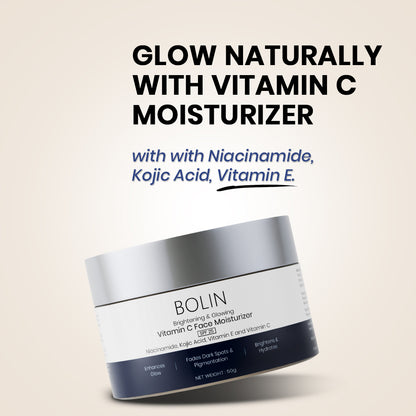 Brightening &amp; Glowing Vitamin C Face Moisturizer with Niacinamide, Kojic Acid, Vitamin E